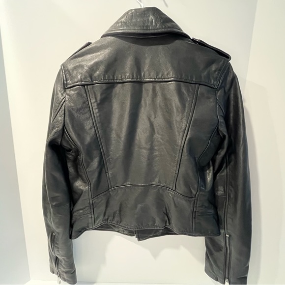 Banana Republic Bestselling Genuine Goat Leather Motto Jacket Black - Picture 3 of 16